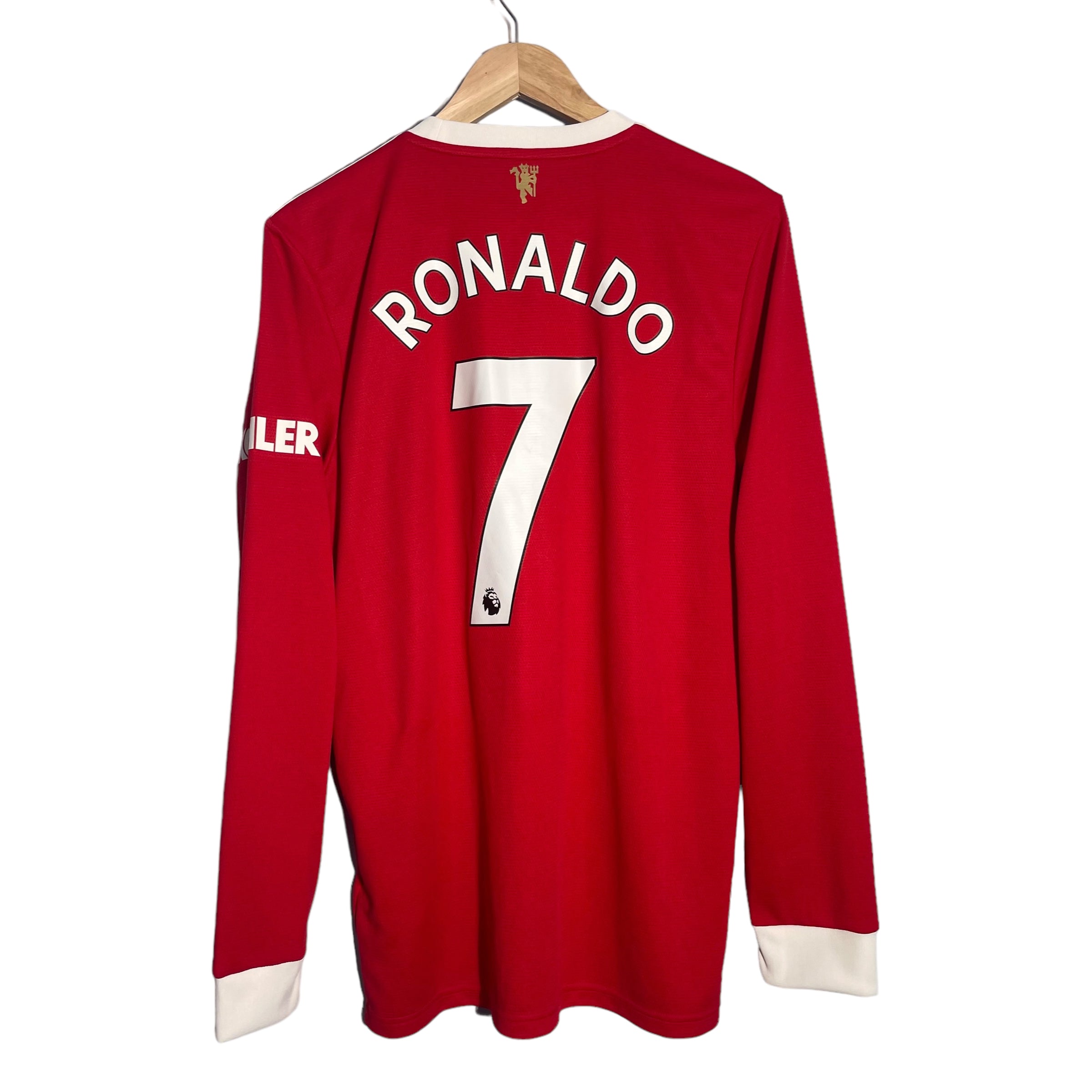 Manchester United 2021 2022 Official Jersey Long Sleeve UCL Ronaldo LS  Shirt (M)