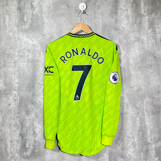 Manchester United 2022/23 Authentic L/S Original Shirt Ronaldo #7 - Small